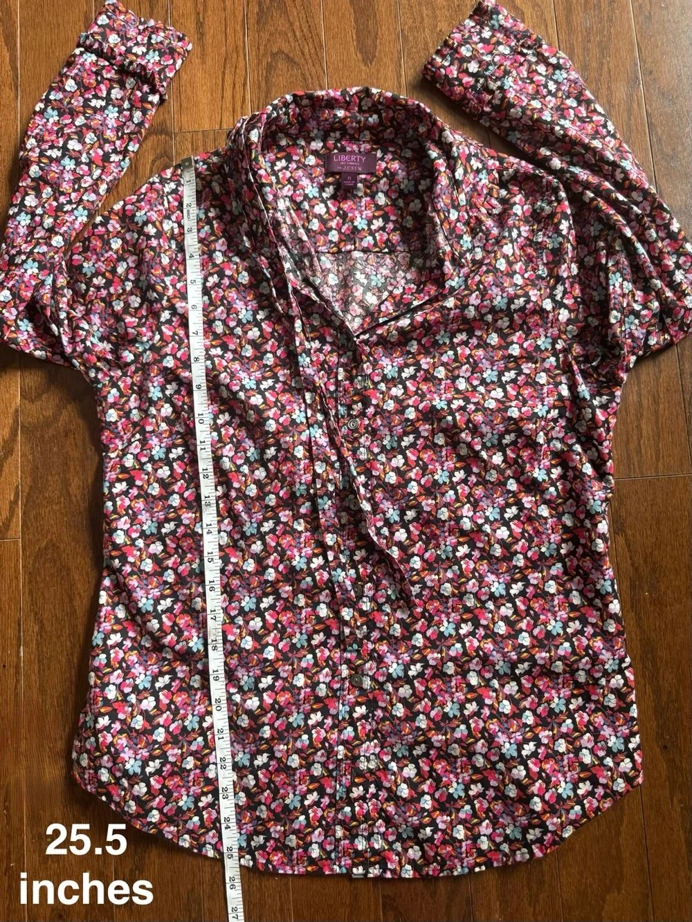 J. Crew Liberty Floral Button-Down Shirt size 8 women’s 100% cotton
